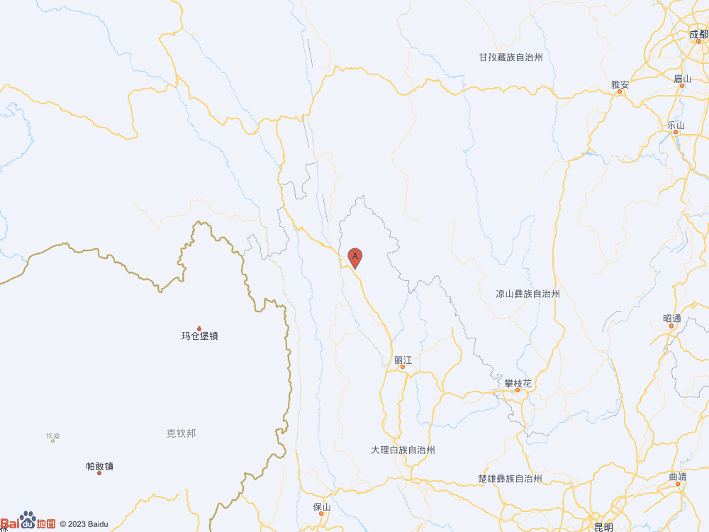 云南迪慶州香格里拉市發生3.3級地震