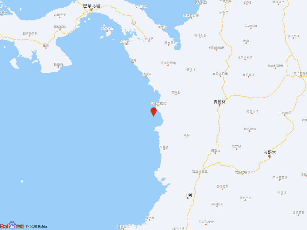 哥倫比亞西岸近海發生5.6級地震