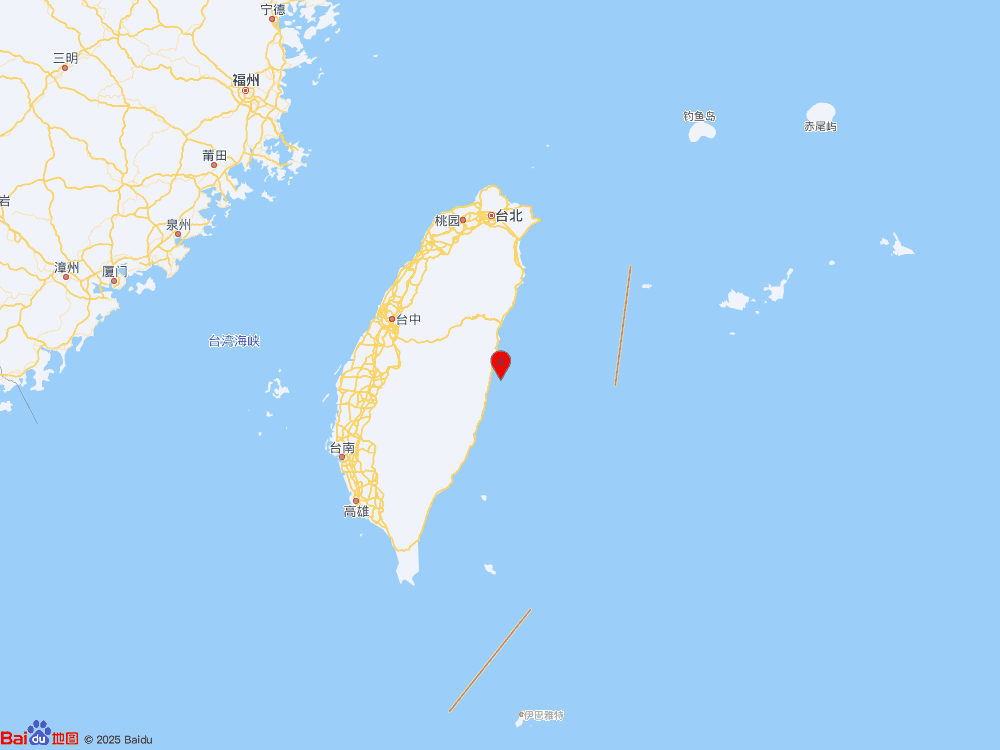 臺灣花蓮縣海域發生3.7級地震