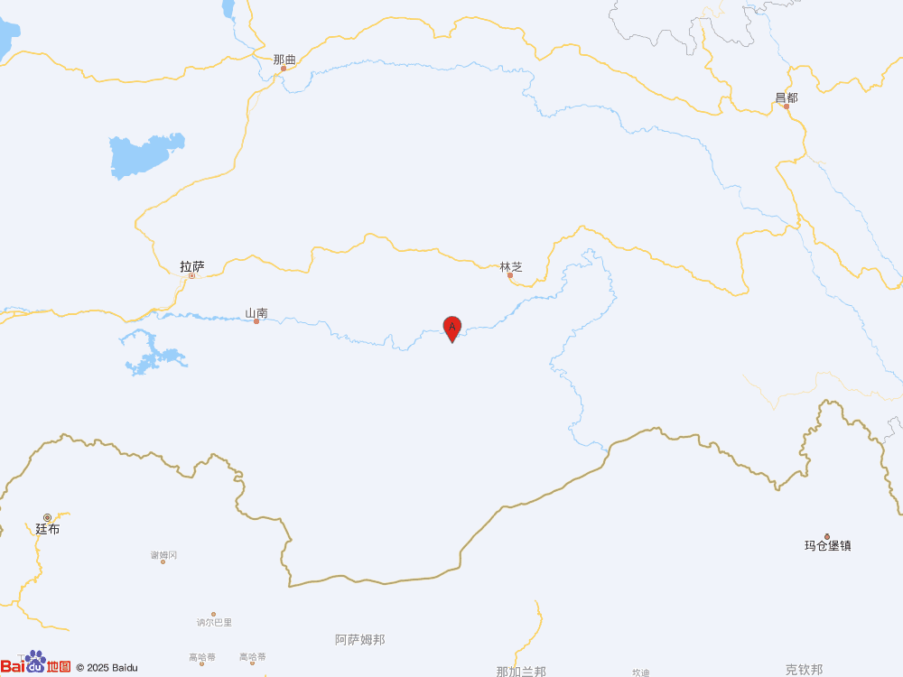 西藏林芝市米林市發生3.3級地震