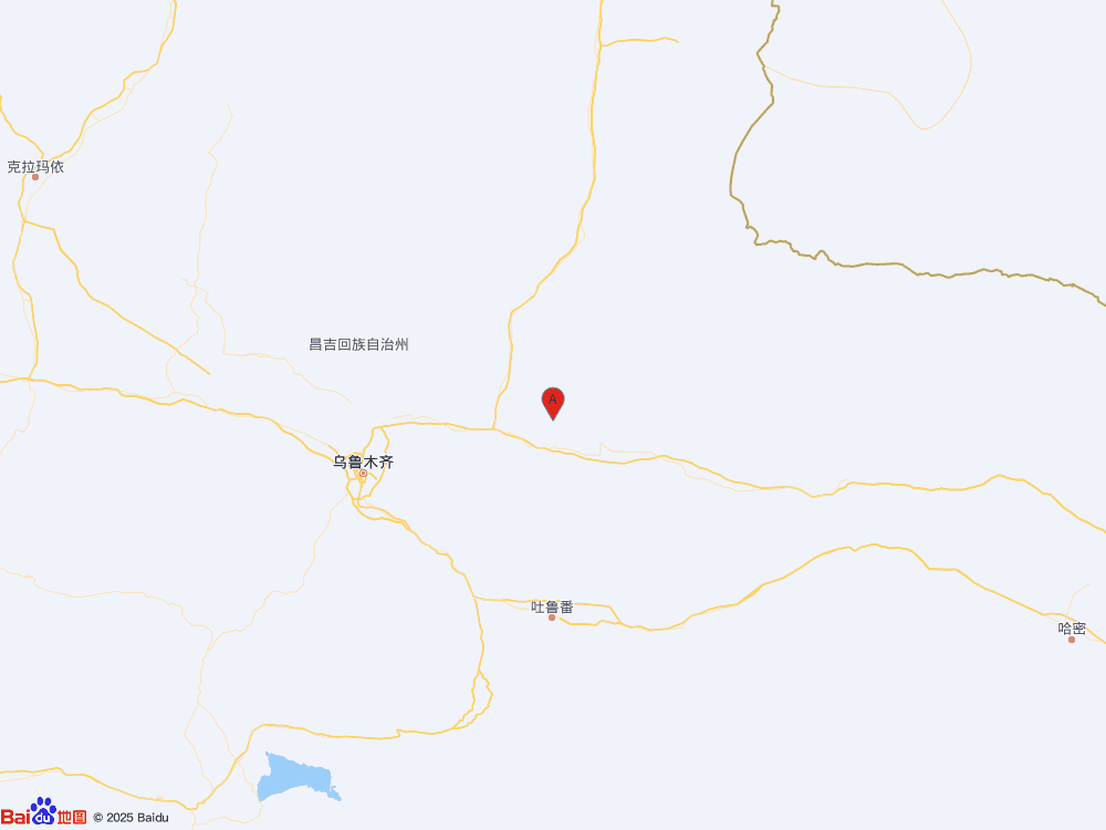 新疆昌吉州吉木薩爾縣（北緯44.19度，東經89.20度）發生3.2級地震