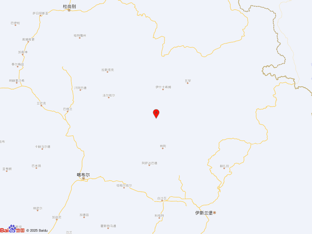 巴基斯坦（北緯36.05度，東經(jīng)71.35度）發(fā)生5.9級(jí)地震