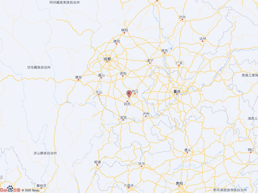 四川內江市市中區（北緯29.50度，東經104.85度）發生3.8級地震