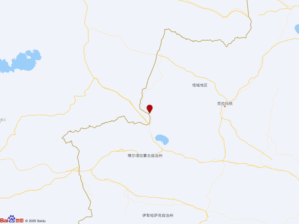 新疆塔城地區裕民縣發生3.7級地震